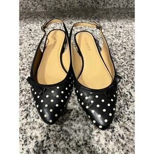 Talbots pok-a-dot sling backs